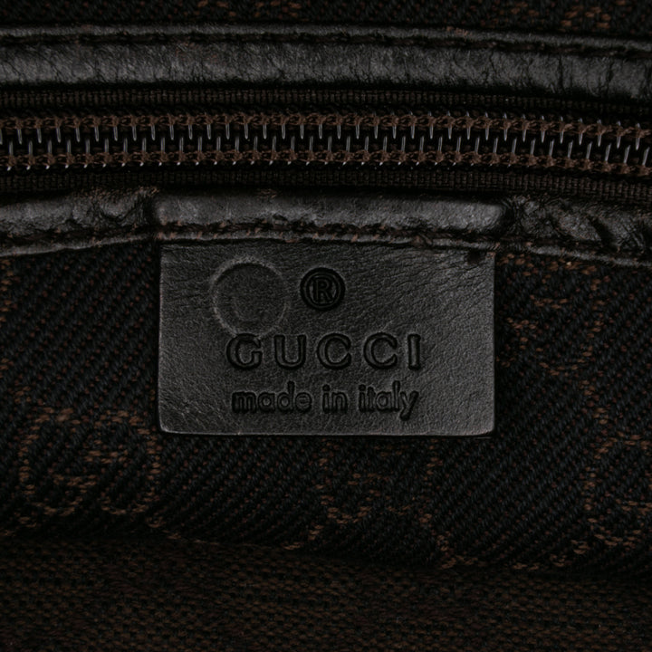GG Denim Travel Bag Brown - Gaby Paris