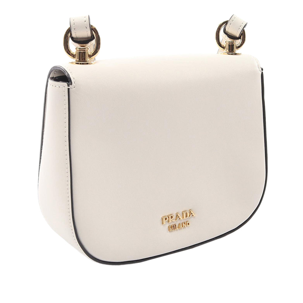 Prada Sac bandoulière City Veau Turn Lock Blanc – vue 2 – GABY PARIS