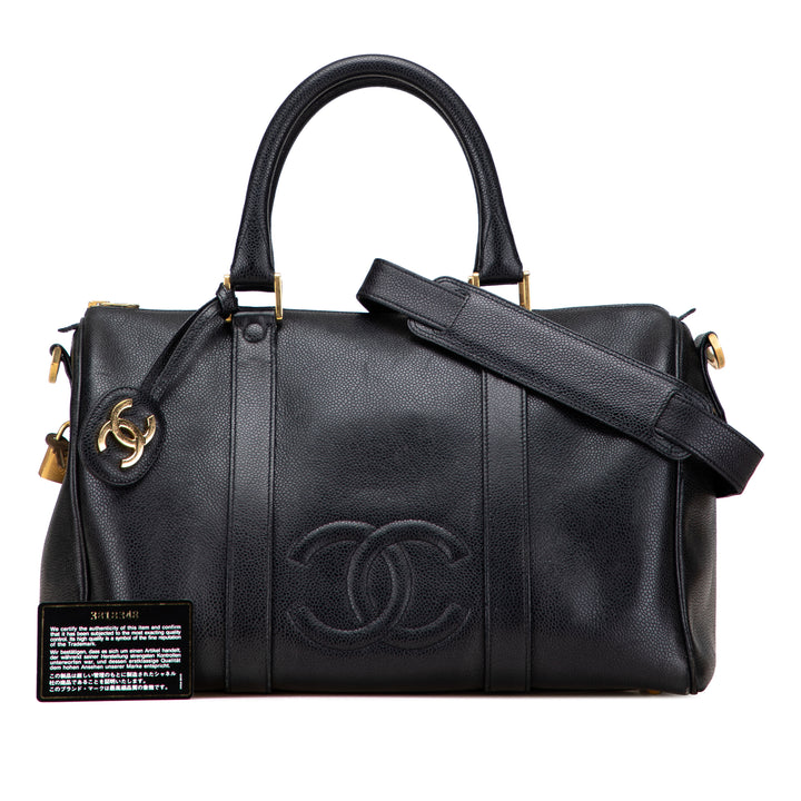 Chanel CC Caviar Boston Bag Noir