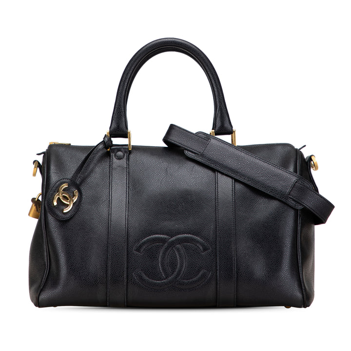 Chanel CC Caviar Boston Bag Noir