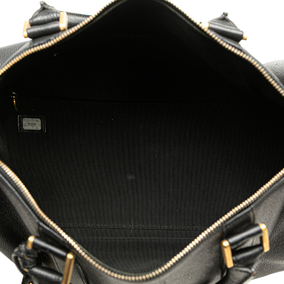 Chanel CC Caviar Boston Bag Noir