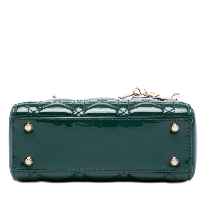 Dior Mini Cuir verni Cannage Lady Dior