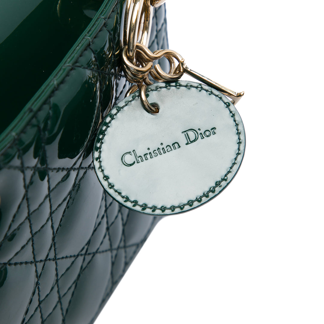 Dior Mini Cuir verni Cannage Lady Dior