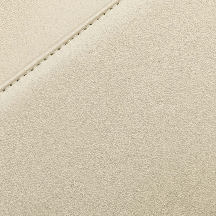 Small Quilted Calfskin Octagon CC Clasp Flap White - Gaby Paris