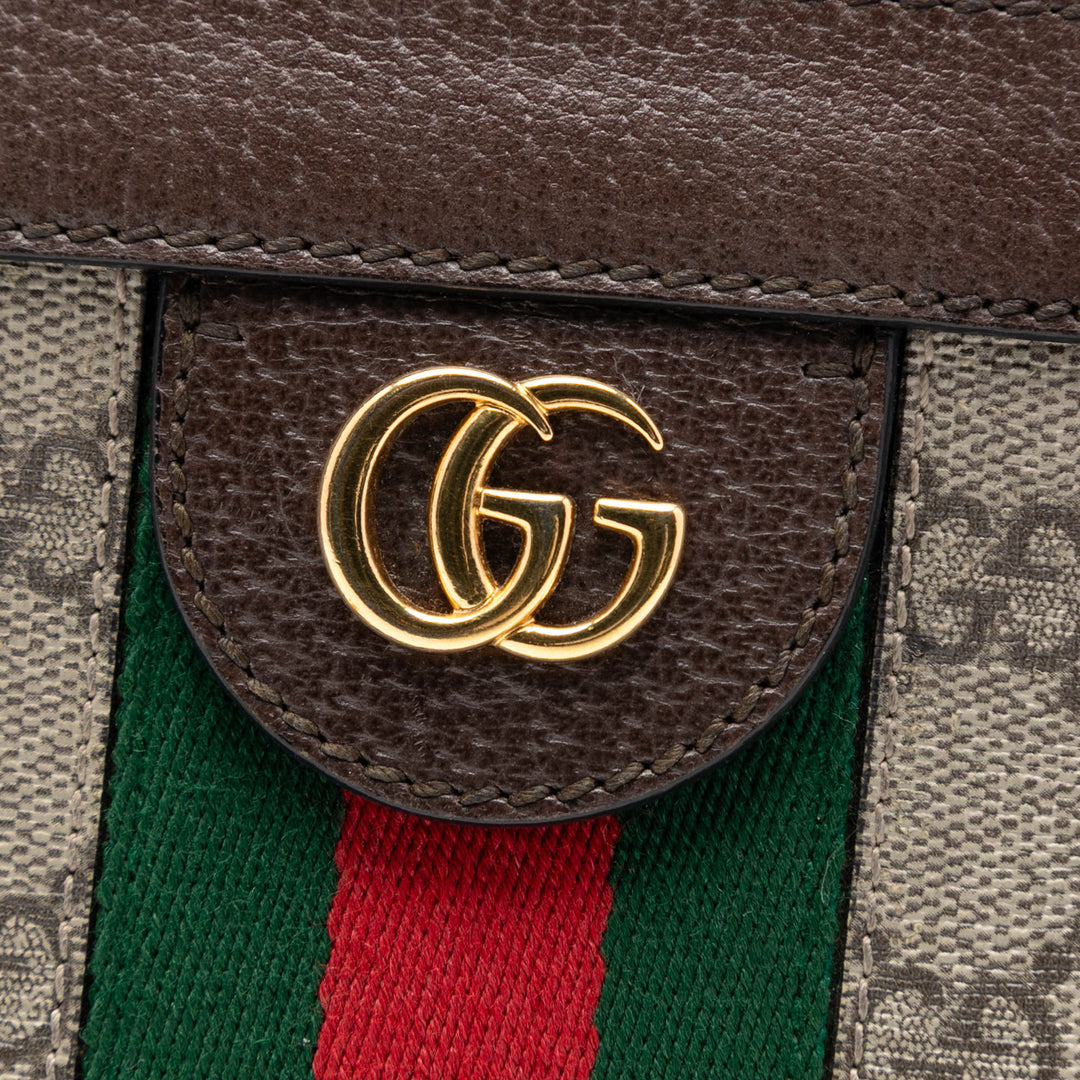 Gucci Small GG Supreme Web Ophidia Chain Sac porté croisé
