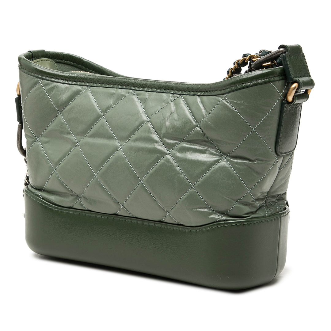 Bicolore vieilli Gabrielle Sac Petit Cuir de veau Vert