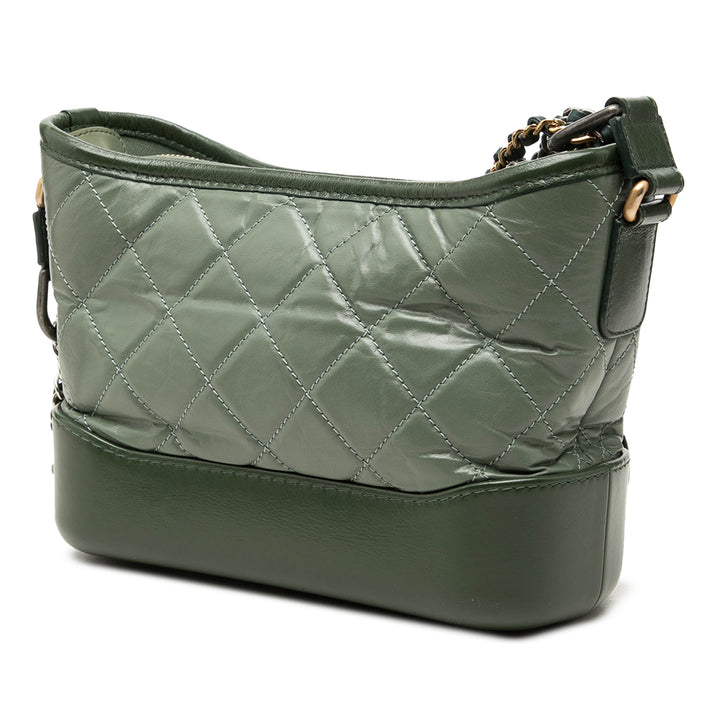 Bicolore vieilli Gabrielle Sac Petit Cuir de veau Vert