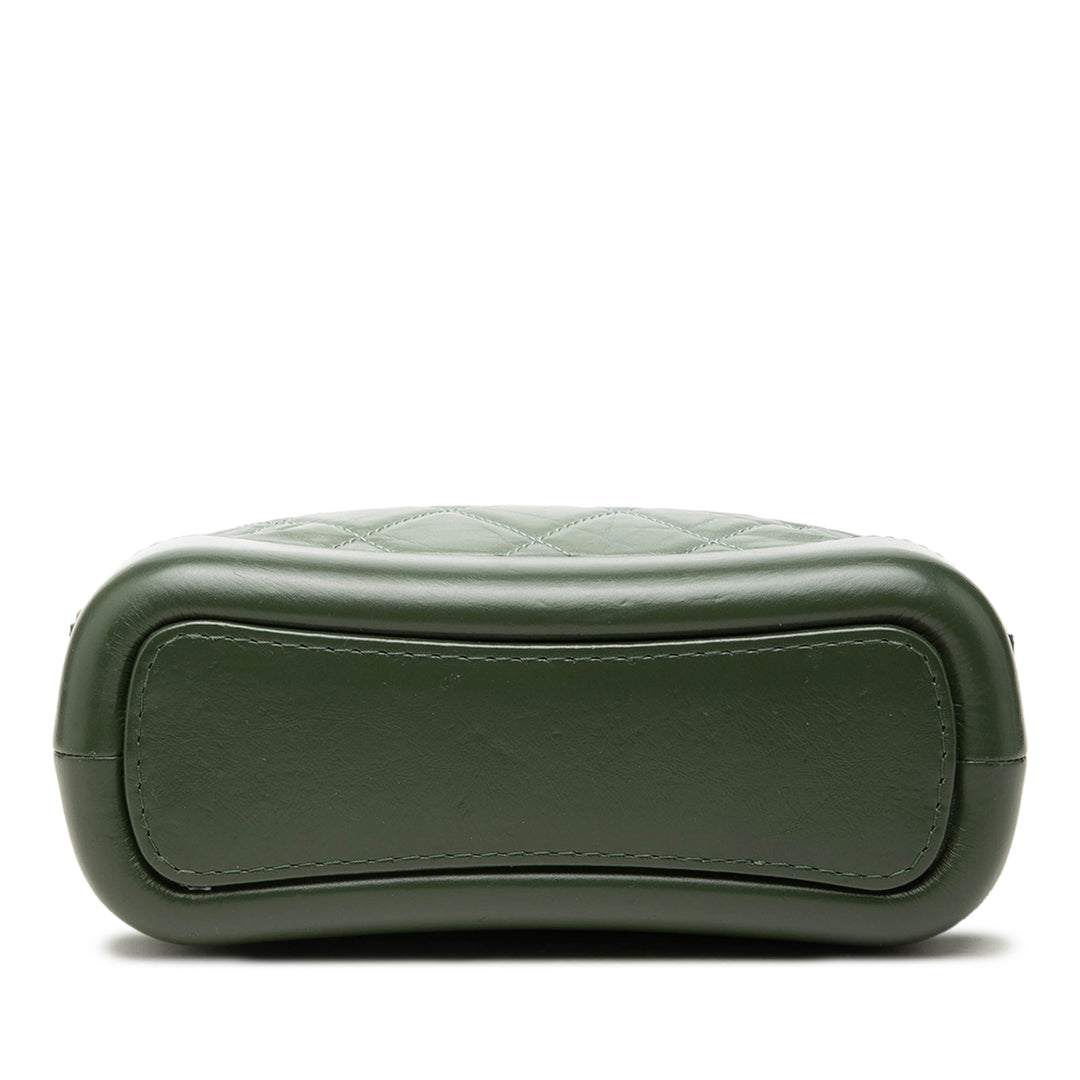 Bicolore vieilli Gabrielle Sac Petit Cuir de veau Vert