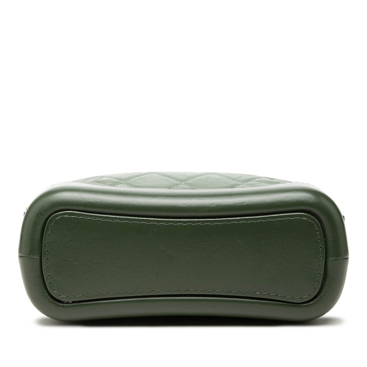 Bicolore vieilli Gabrielle Sac Petit Cuir de veau Vert