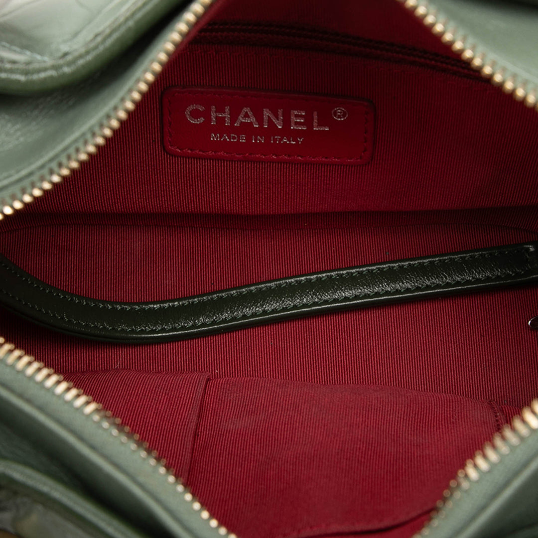Bicolore vieilli Gabrielle Sac Petit Cuir de veau Vert