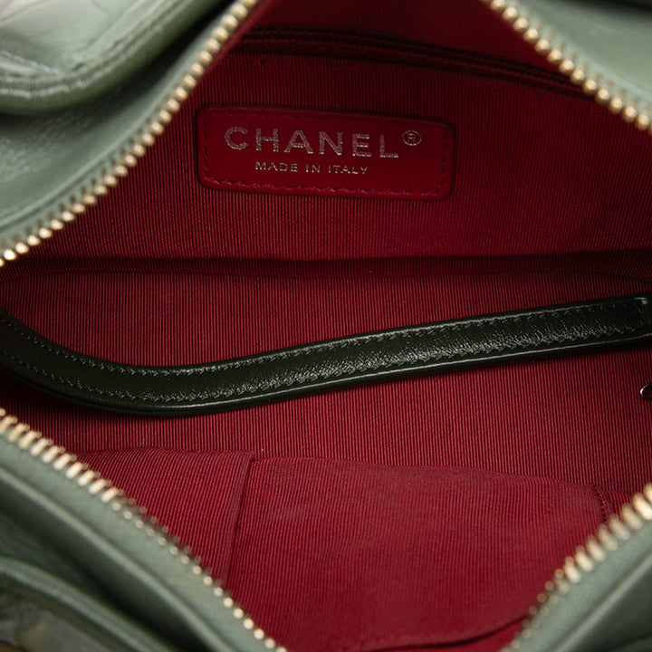 Bicolore vieilli Gabrielle Sac Petit Cuir de veau Vert