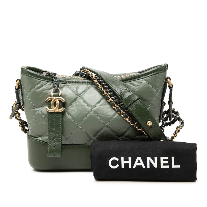 Bicolore vieilli Gabrielle Sac Petit Cuir de veau Vert