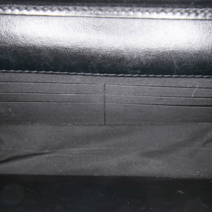 CC Quilted Velvet Wallet on Chain Black - Gaby Paris