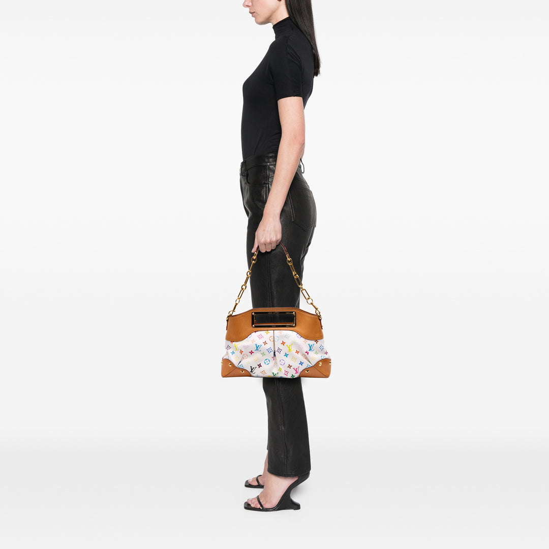 Louis Vuitton Monogram Multicolore Judy MM Blanc