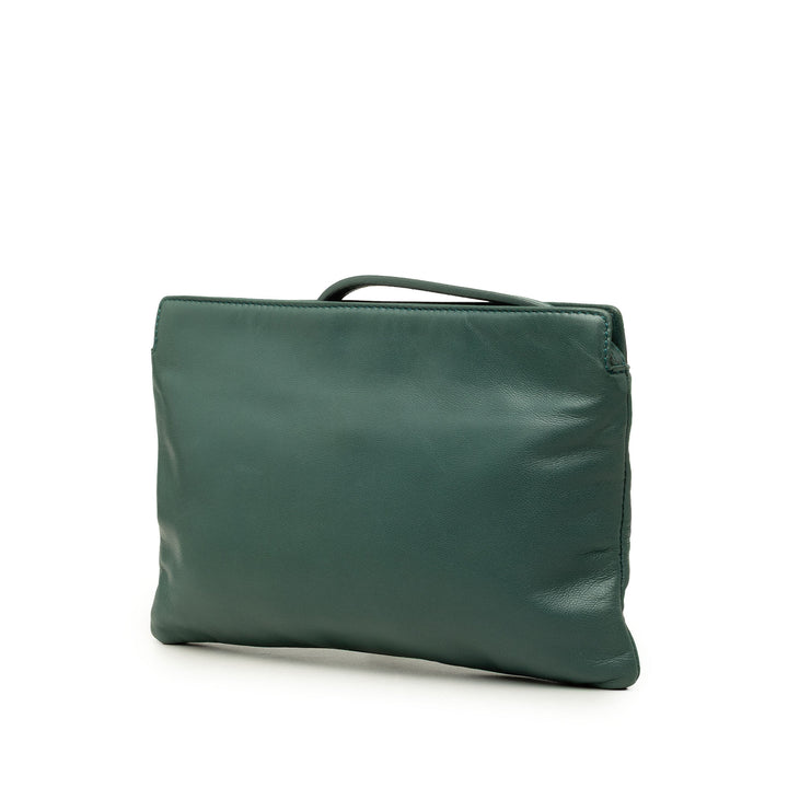 LOEWE Pochette Logo Wristlet Material Vert – vue 2 – GABY PARIS