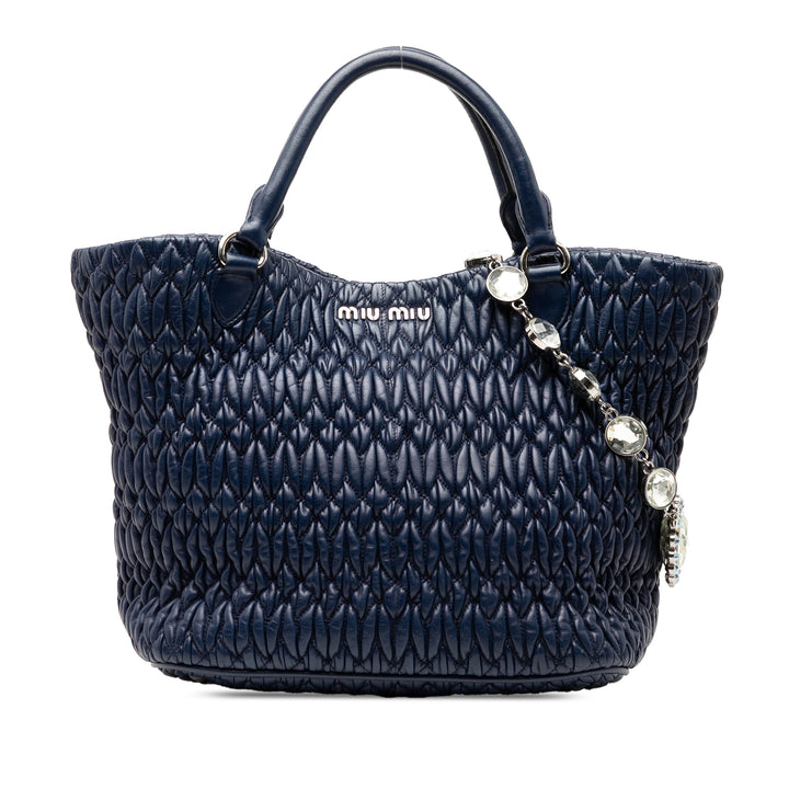 Matelasse Cristal Sac nappa Bleu