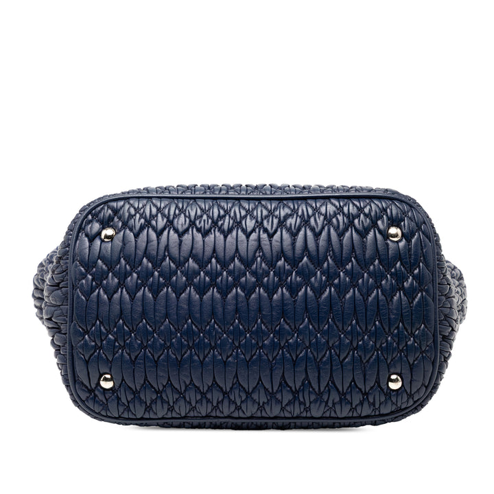 Matelasse Cristal Sac nappa Bleu