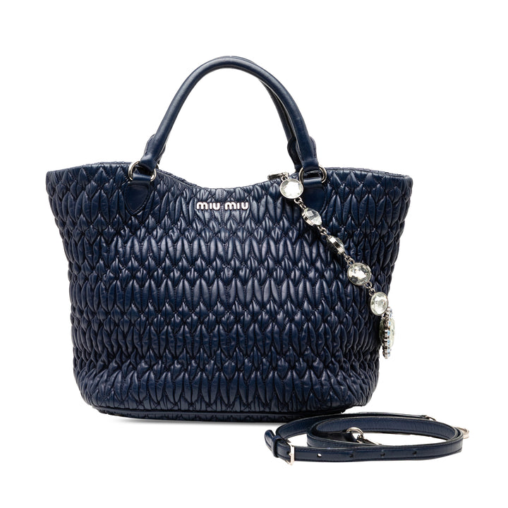 Matelasse Cristal Sac nappa Bleu