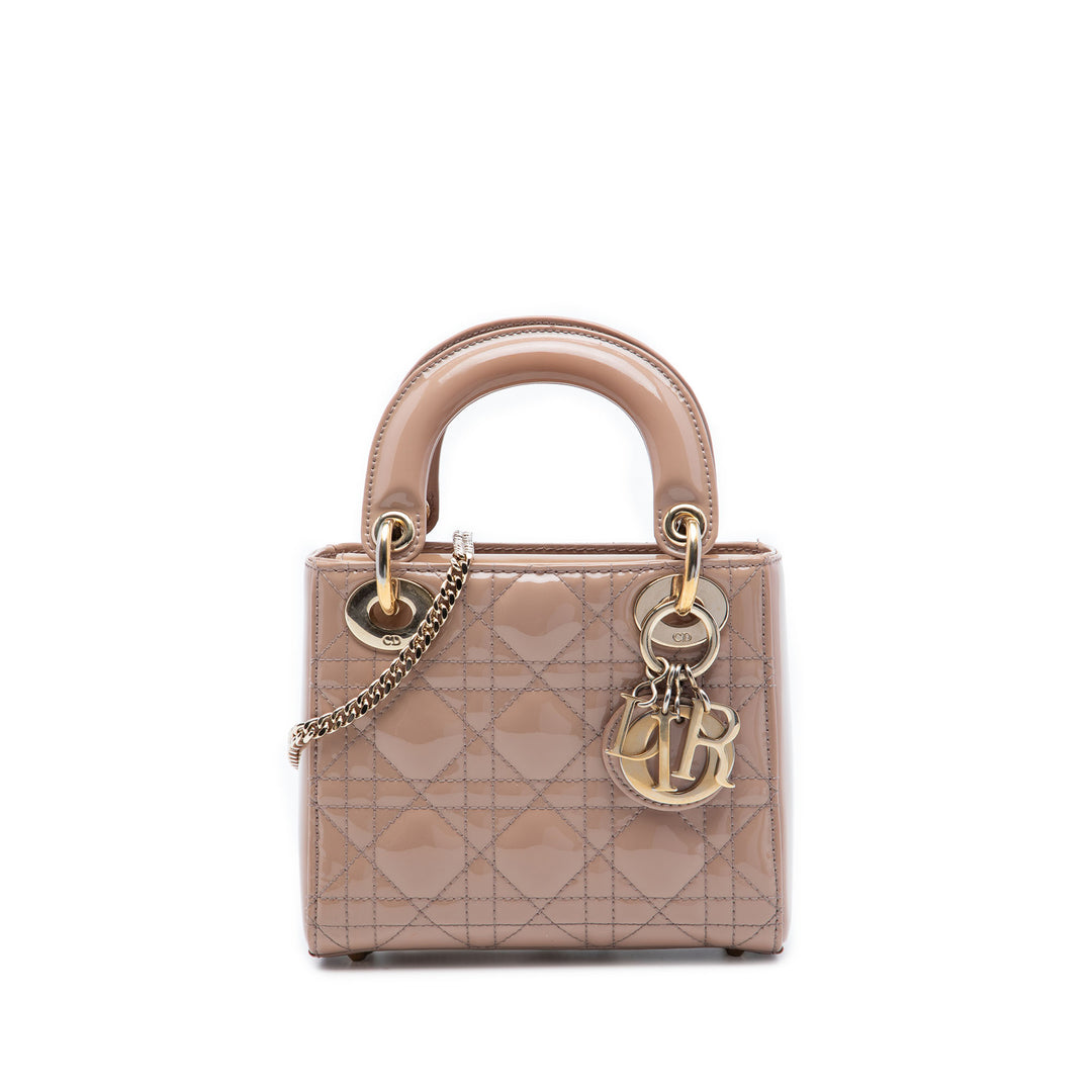 Dior Lady Dior Cannage Mini Marron – vue principale – GABY PARIS