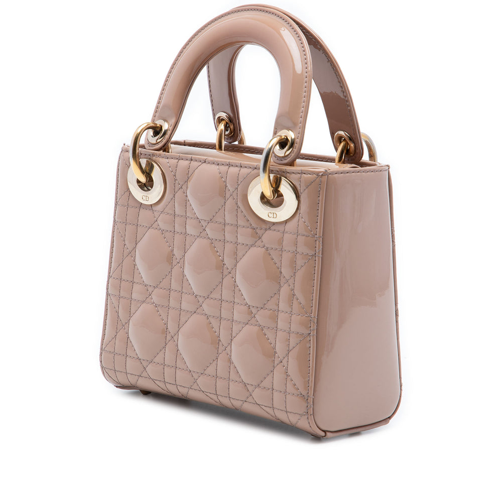 Dior Lady Dior Cannage Mini Marron – vue 2 – GABY PARIS