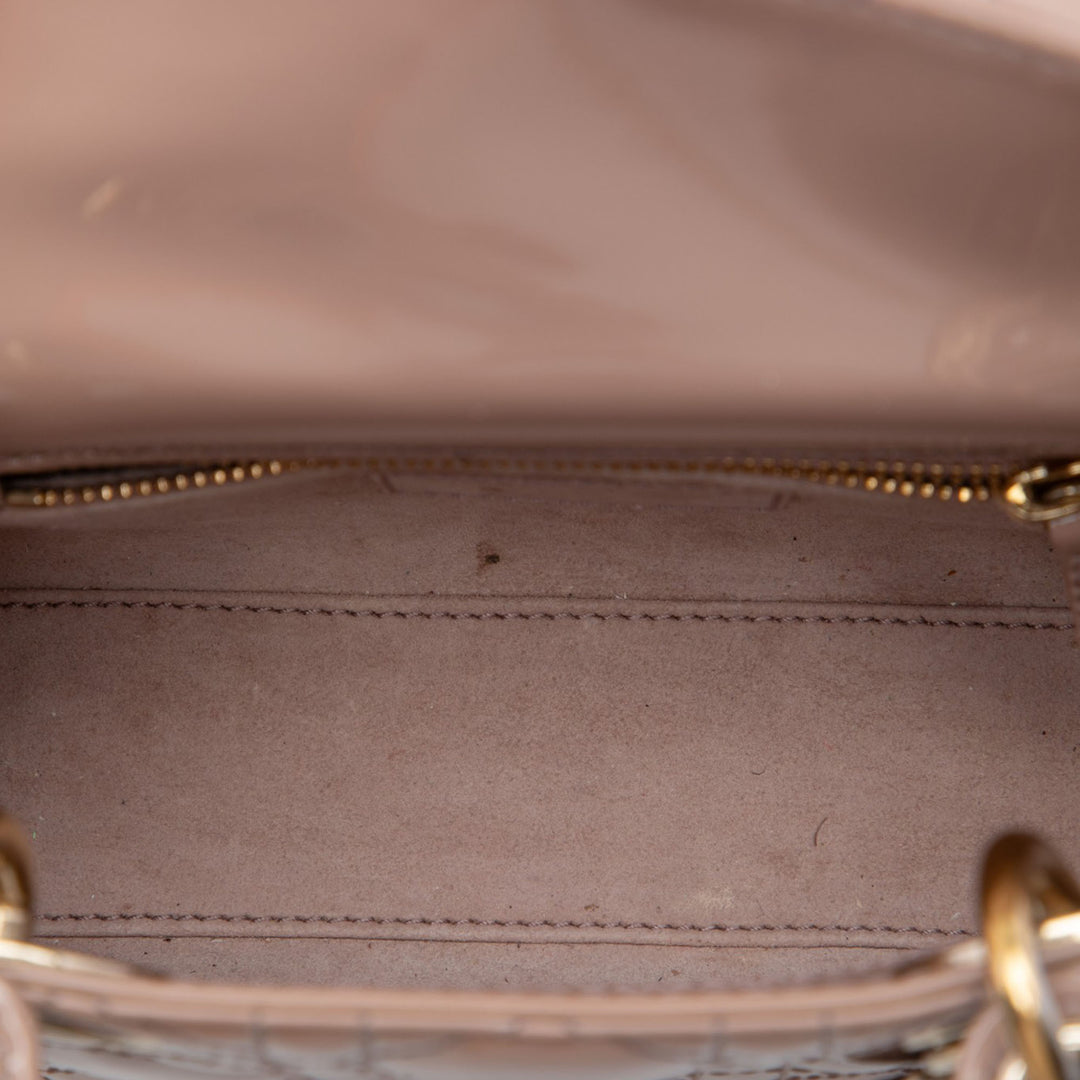 Dior Lady Dior Cannage Mini Marron – vue 4 – GABY PARIS