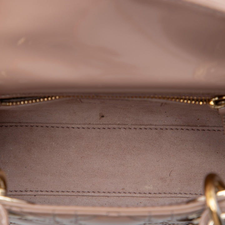 Dior Lady Dior Cannage Mini Marron – vue 4 – GABY PARIS