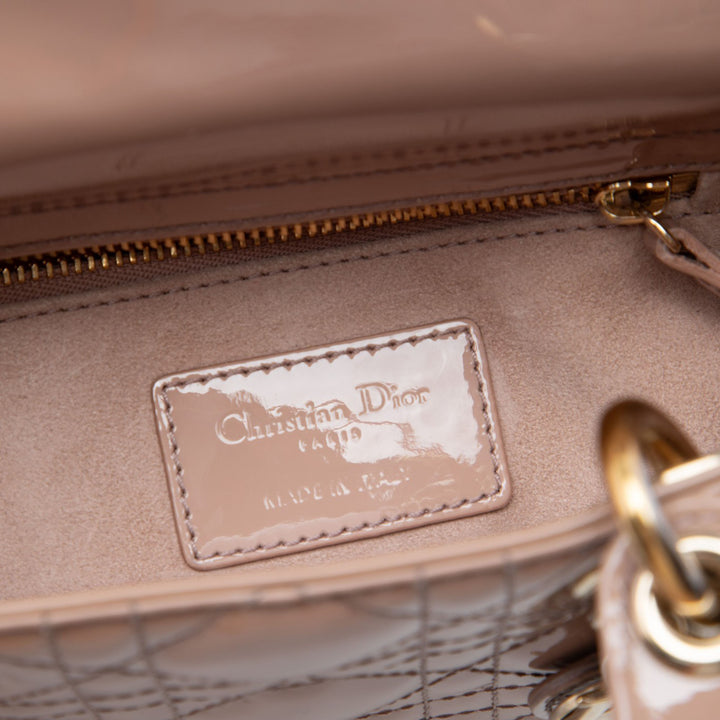Dior Lady Dior Cannage Mini Marron – vue 5 – GABY PARIS