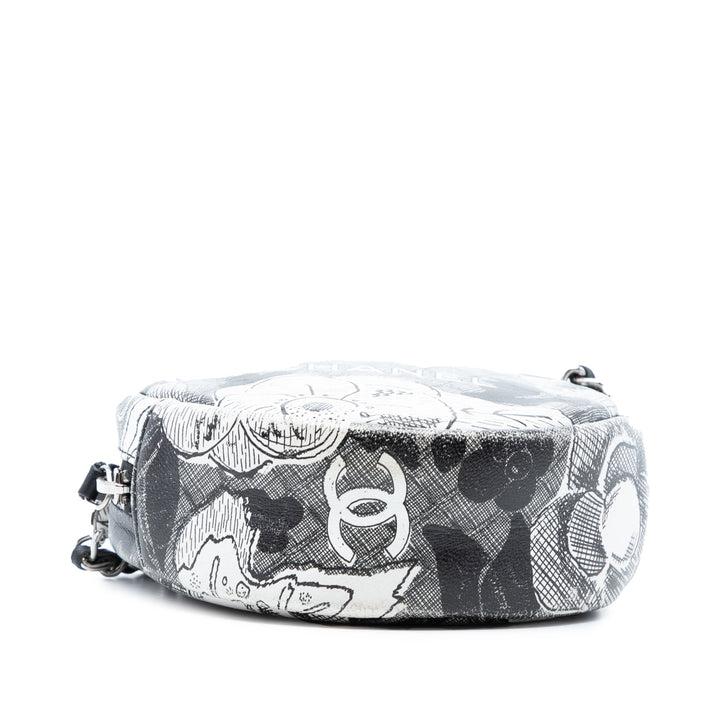 Chanel CC Cuir de veau Rond Pochette avec chaîne