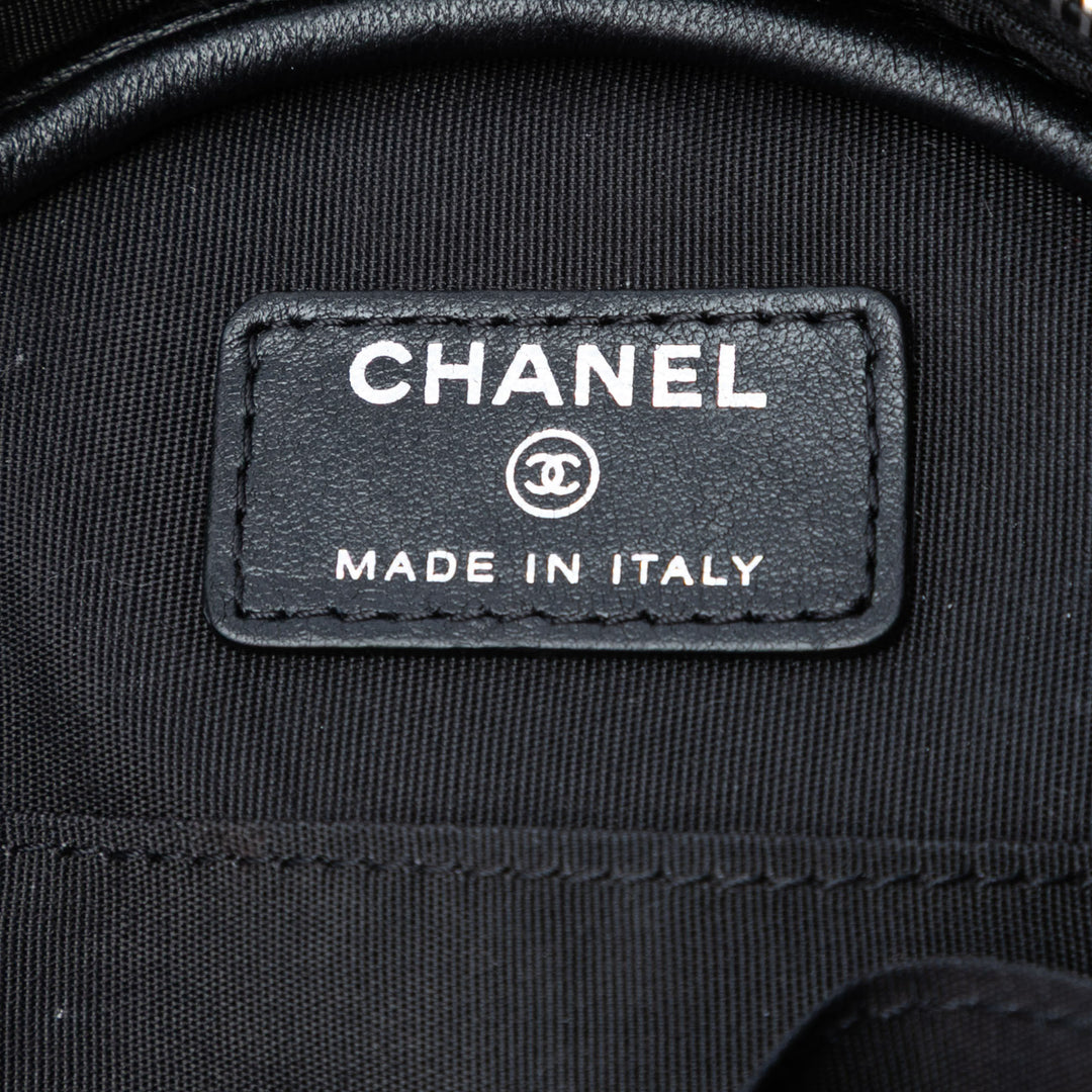 Chanel CC Cuir de veau Rond Pochette avec chaîne