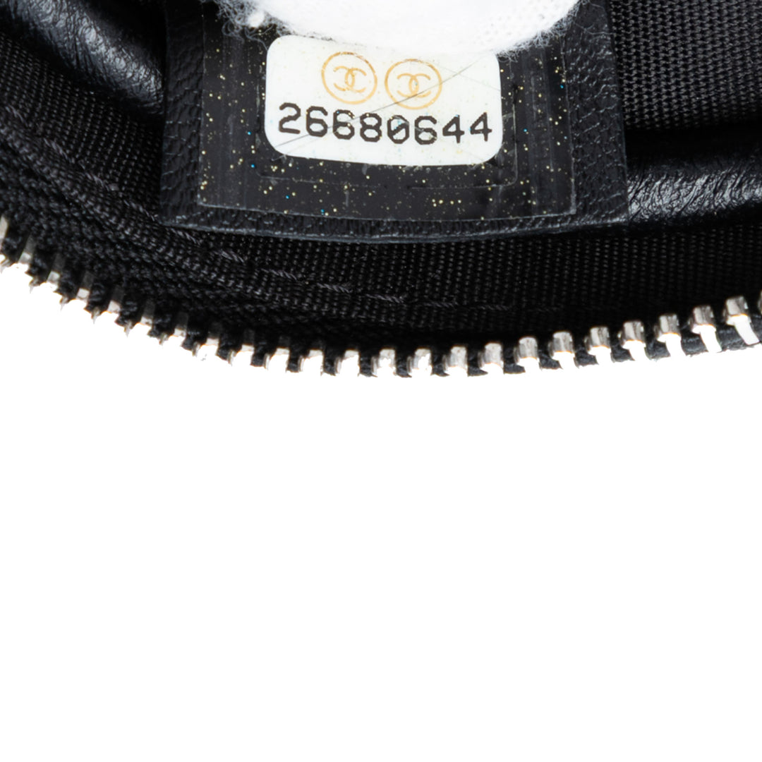 Chanel CC Cuir de veau Rond Pochette avec chaîne