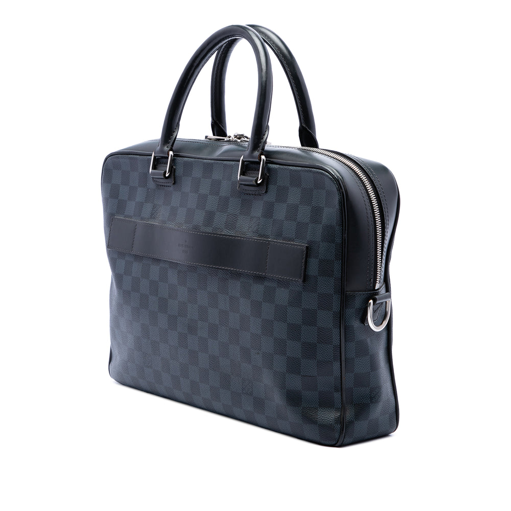 Louis Vuitton Damier Cobalt Porte Documents Business Sac Bleu – vue 2 – GABY PARIS