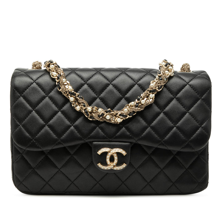 Chanel Medium Matelassé Cuir d’agneau Westminster Perle à rabat