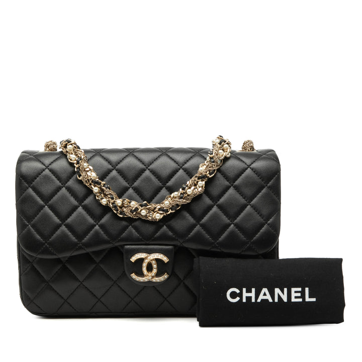 Chanel Medium Matelassé Cuir d’agneau Westminster Perle à rabat