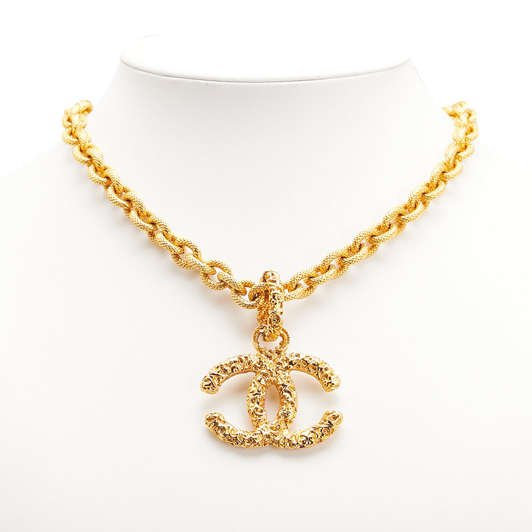Lava Collection CC 24K Yellow Gold Pendant Necklace Gold - Gaby Paris
