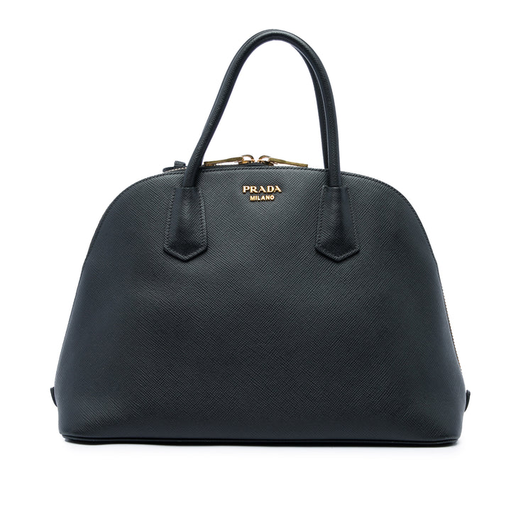 Prada Sac à main dôme Saffiano Noir – vue principale – GABY PARIS
