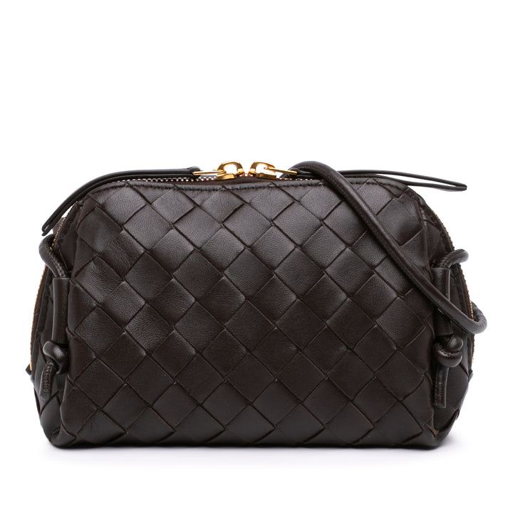 Bottega Veneta Mini Cuir d'agneau Intrecciato Loop Sac caméra