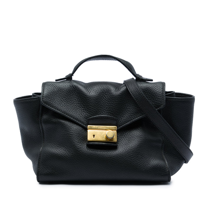 Prada Vitello Daino Soundlock Sac Cuir