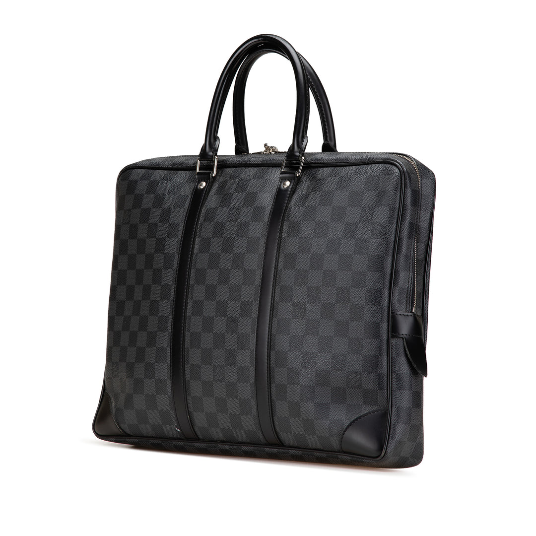 Louis Vuitton Damier Graphite Porte Documents Voyage PM Noir