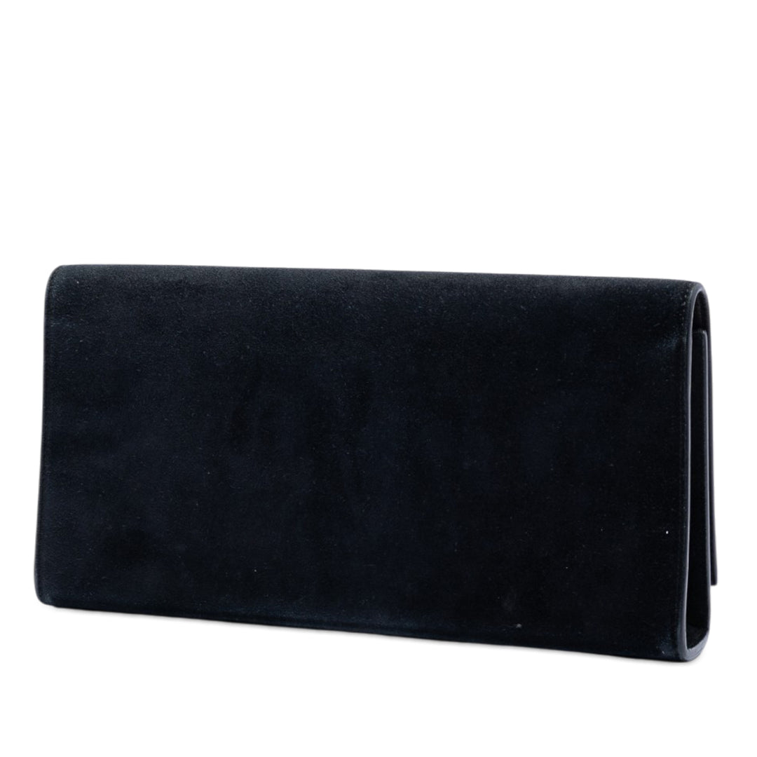 Saint Laurent Daim Monogram Kate Pompon Pochette