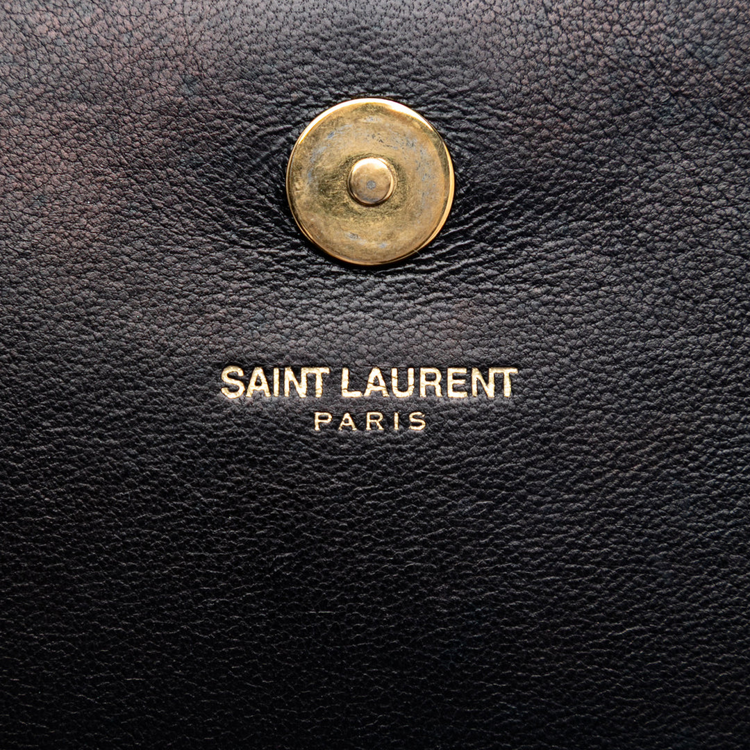 Saint Laurent Daim Monogram Kate Pompon Pochette