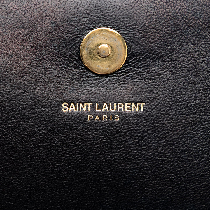 Saint Laurent Daim Monogram Kate Pompon Pochette
