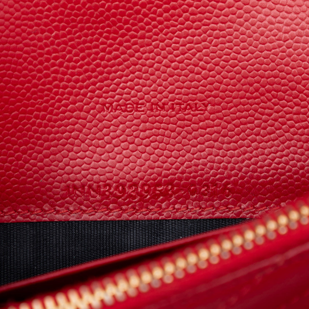 Saint Laurent Grain De Poudre Cassandre Envelope Chain Portefeuille