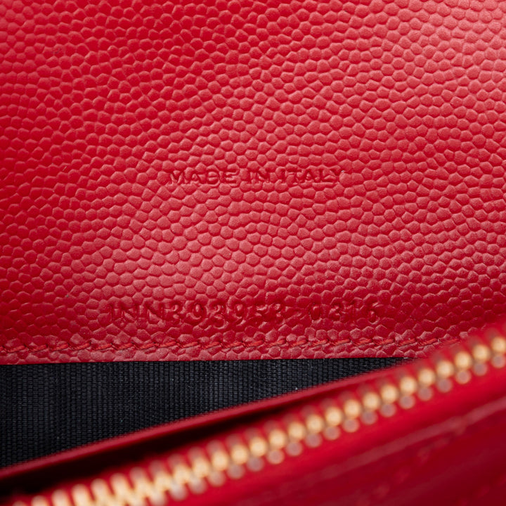 Saint Laurent Grain De Poudre Cassandre Envelope Chain Portefeuille