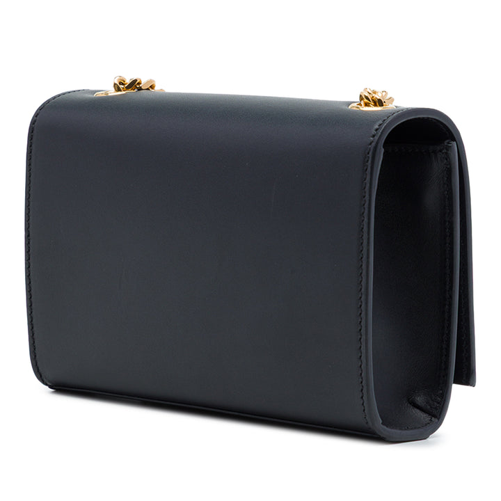 Kate Pompon Sac Petit Cuir de veau lisse Noir