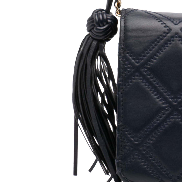 Chanel CC Matelassé Cuir d’agneau Double Stitch Pompon Wallet on Chain