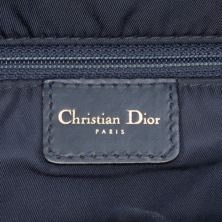 Diorissimo Trotter Canvas Double Saddle Bowler Bag Blue - Gaby Paris
