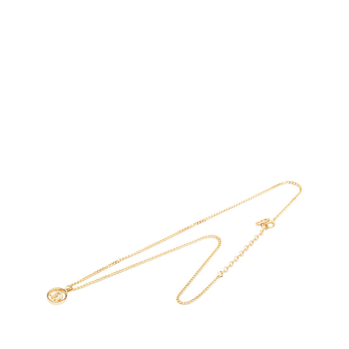Dior Collier Logo Rond Pendant plaqué or – vue principale – GABY PARIS