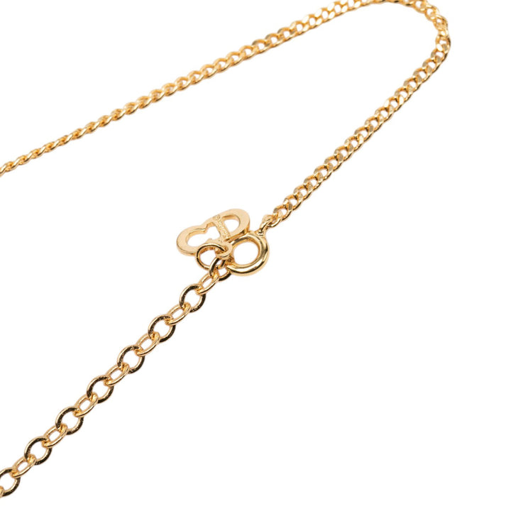 Dior Collier Logo Rond Pendant plaqué or – vue 4 – GABY PARIS