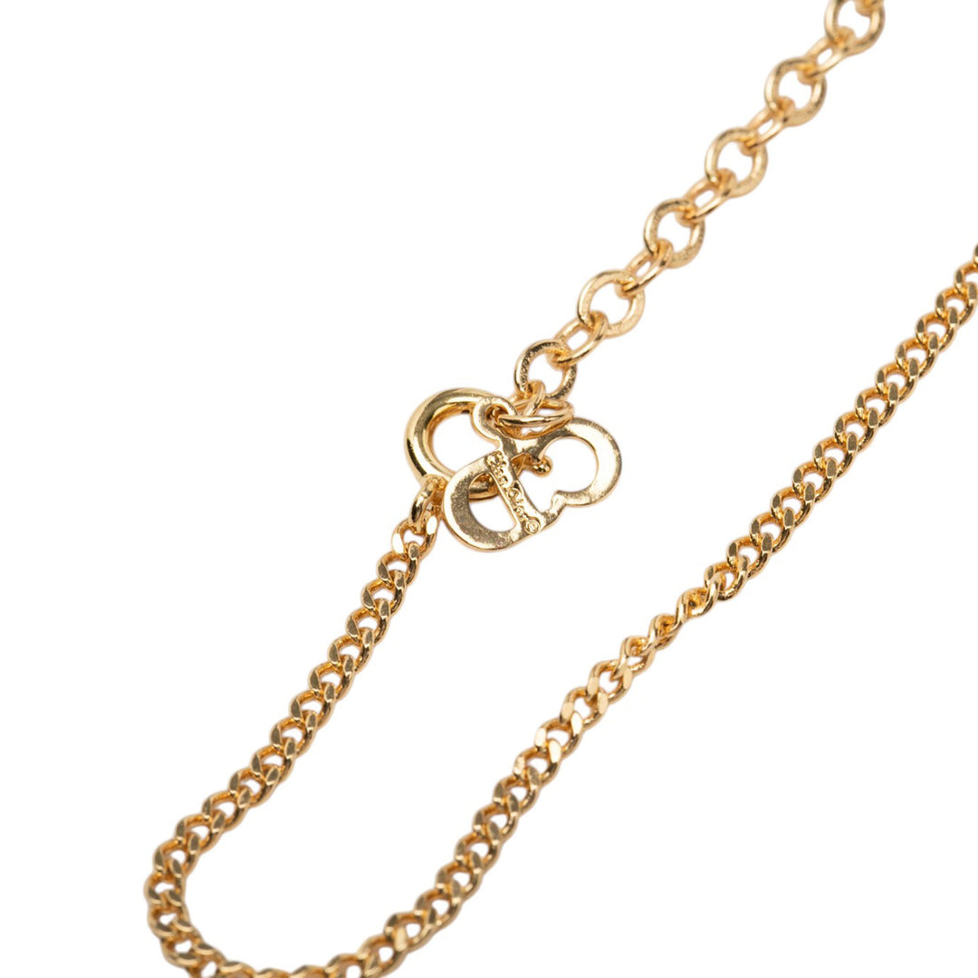 Dior Collier Logo Rond Pendant plaqué or – vue 5 – GABY PARIS