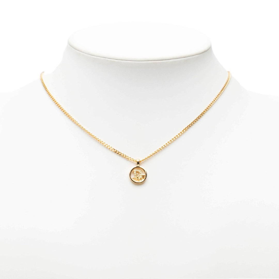 Dior Collier Logo Rond Pendant plaqué or – vue 6 – GABY PARIS